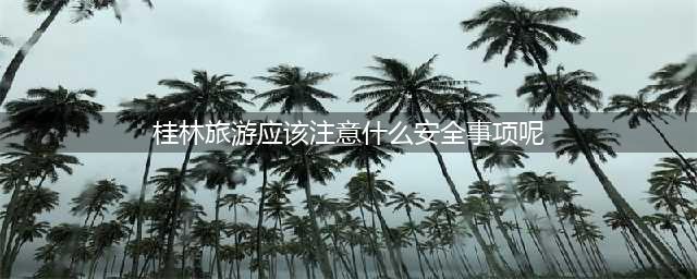 桂林旅游应该注意什么安全事项呢？桂林旅游安全吗